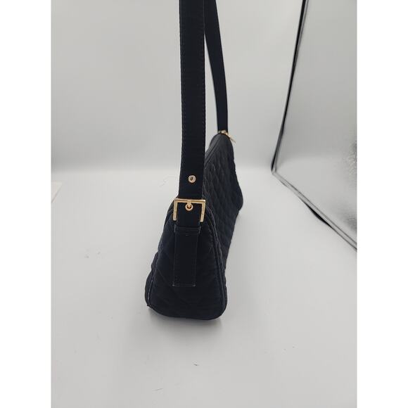 Vera Bradley Handbag Black Quilted Tote With Matte Gold Hardware‎ Classicore - Picture 2 of 6